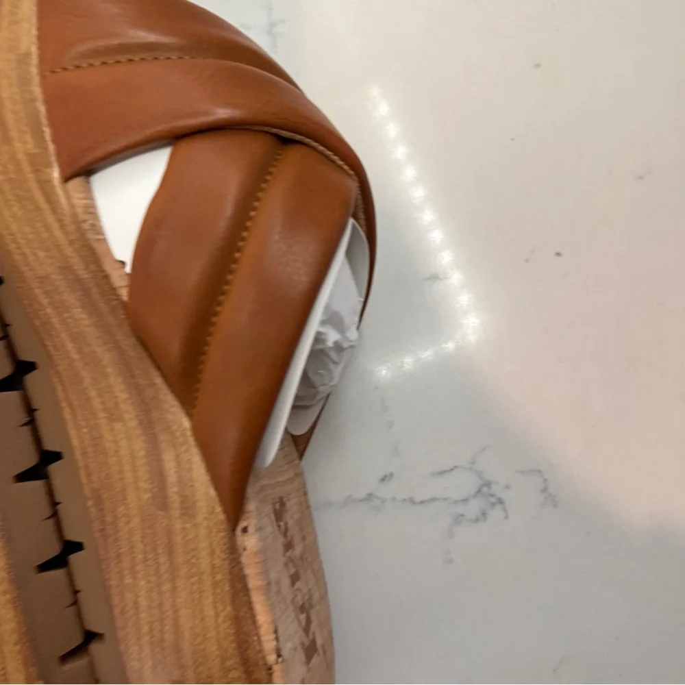 New Korks Faithe Tan Women's Wedge heel Sandals - Picture 11 of 15